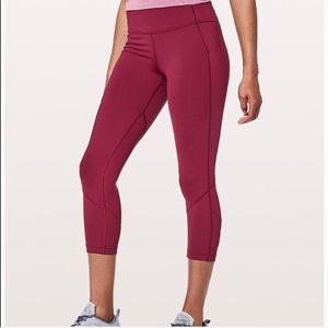 Lululemon Pace Rival Crop Ruby Wine